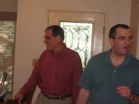 Dennis Hoppen, left, engaged to marianne Colaneri; and Ann Marie's beau Joe, right